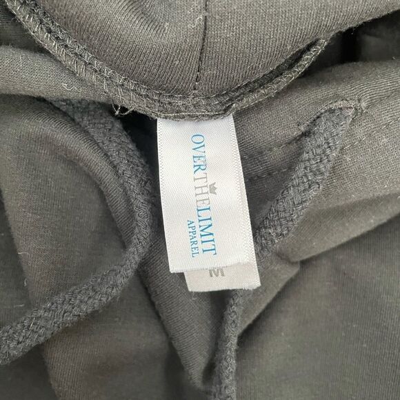 🟢Over the Limit Black super Cropped Hoodie size M - Picture 6 of 6